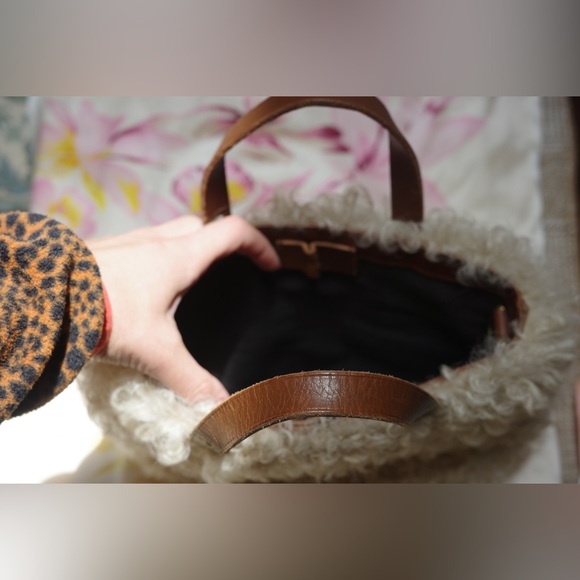 MADEWELL Ivory Goat Fur Transport Tote Bag - Picture 2 of 3